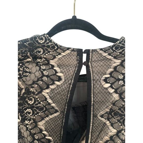RYSE The Label Samson Nude Black Lace Dress Mesh Long Sleeve Bodycon Formal - Picture 4 of 11